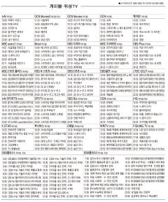 12월19일(화) 케이블·위성TV 편성표