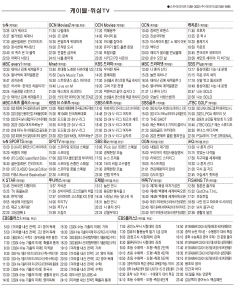 12월20일(수) 케이블·위성TV 편성표