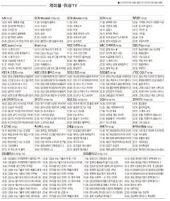 1월30일(화) 케이블·위성TV 편성표