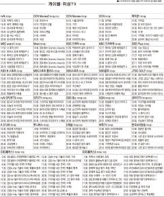2월5일(월) 케이블·위성TV 편성표
