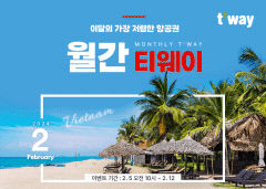 '타이베이 8만원9천원, 다낭 12만6천원' 티웨이항공, 2월 프로모션