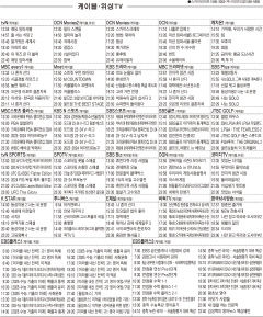 2월28일(수) 케이블·위성TV 편성표