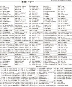 3월6일(수) 케이블·위성TV 편성표