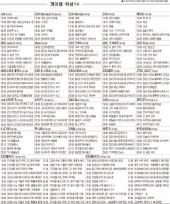 3월7일(목) 케이블·위성TV 편성표