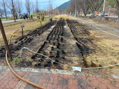 대구 달성군 논공읍 꽃단지 화재…농기계 1대 소손