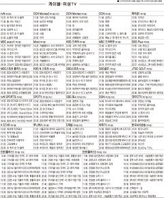 3월14일(목) 케이블·위성TV 편성표