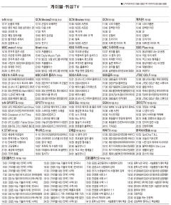 3월26일(화) 케이블·위성TV 편성표
