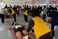 대구보건대 물리치료과, 대구 마라톤대회서 봉사활동