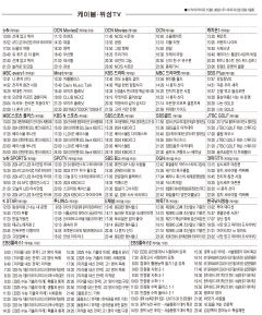 4월17일(수) 케이블·위성TV 편성표