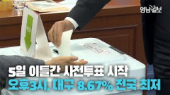 [영상뉴스] 5일부터 이틀간 사전투표 시작··오후 3시 전국 11.12%, 대구 8.67%로 전국 최저