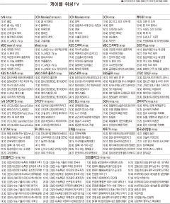 5월14일(화) 케이블·위성TV 편성표