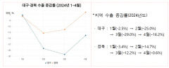 4월 대구경북 수출 하락…2차 전지 소재 수출감소 영향 커