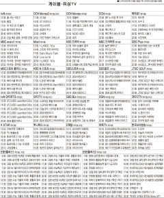 5월23일(목) 케이블·위성TV 편성표