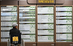 [포토뉴스] 외래진료일정표 확인하는 대구 대학병원 환자