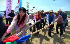 [포토뉴스] 제6회 삼장군 단오축제에서 줄다리기 하는 대구 군위군민들