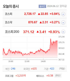 코오롱글로벌·삐아 등 4종목 상한가, KIB플러그에너지·아이즈버전·인성정보·백광산업 등 큰 폭 상승마감