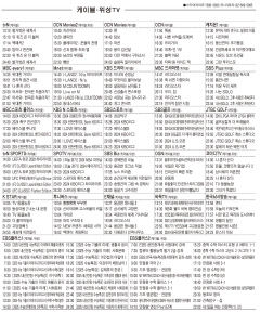 6월13일(목) 케이블·위성TV 편성표