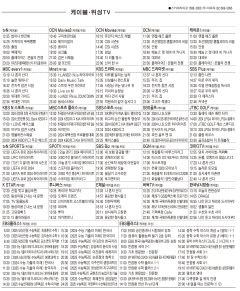 6월17일(월) 케이블·위성TV 편성표