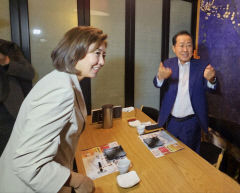 국민의힘 당권주자 나경원 만난 홍준표 대구시장 