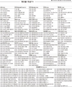 7월23일(화) 케이블·위성TV 편성표