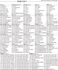 7월25일(목) 케이블·위성TV 편성표