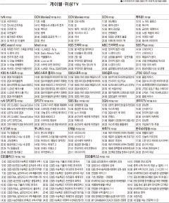 7월30일(화) 케이블·위성TV 편성표