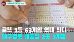 [시도때도없는 뉴스07.15] 로또 1등 63게임 역대 최다...대구경북 배출점 2곳 3게임