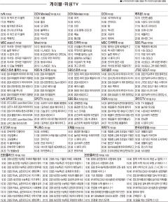 8월1일(목) 케이블·위성TV 편성표