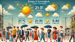 9일 대구·경북, 소나기 속 불볕더위…낮 최고 35℃