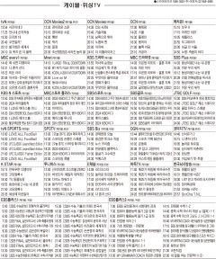 8월13일(화) 케이블·위성TV 편성표