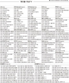 8월20일(화) 케이블·위성TV 편성표