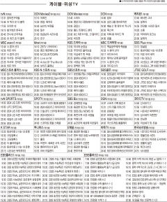 8월29일(목) 케이블·위성TV 편성표