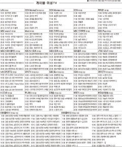 9월5일(목) 케이블·위성TV 편성표
