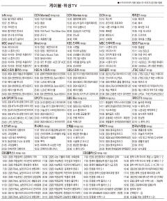 9월19일(목) 케이블·위성TV 편성표