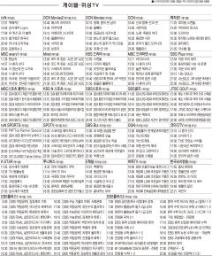 10월3일(목) 케이블·위성TV 편성표