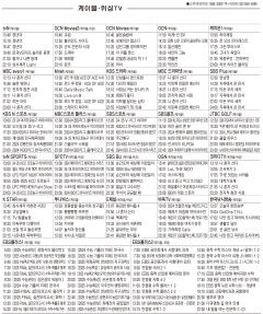 10월21일(월) 케이블·위성TV 편성표