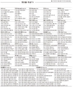 11월12일(화) 케이블·위성TV 편성표