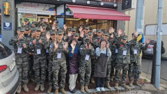 [포토뉴스] 해병대 전역 예정자, 음식특화거리 미식투어