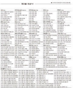 11월26일(화) 케이블·위성TV 편성표