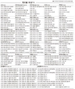 11월28일(목) 케이블·위성TV 편성표