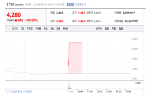 TYM, 상한가 직행…‘우크라’ 재건 협력 논의?