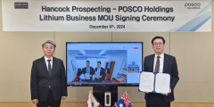 포스코홀딩스, 호주 광산기업과 리튬 사업 협력…핸콕사와 MOU