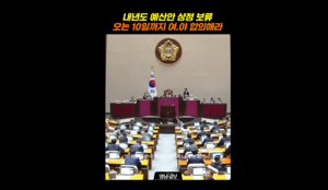 내년도 예산안 상정 보류