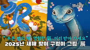 [영상뉴스] “‘푸른 뱀의 해’ 영험한 氣 미리 받아 가세요” 2025년 새해 맞이 구렁이 그림 展