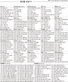 1월1일(수) 케이블·위성TV 편성표