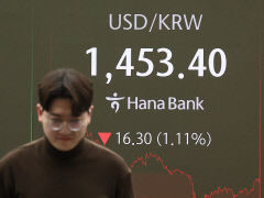 트럼프 행정부 관세 정책 변화 가능성에 원·달러 환율 1천450원대로 하락