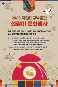 국립대구박물관, 2025 설맞이 풍성한 문화행사 개최