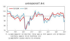 대구경북 소비자 심리 2개월 연속 '비관적'…기업은 자금 수요 줄어