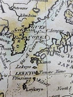 1817년 지도, 동해 수역은 ‘한국만’