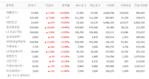 제룡전기·LS·대한전선·효성중공업 등 전기장비株 강세